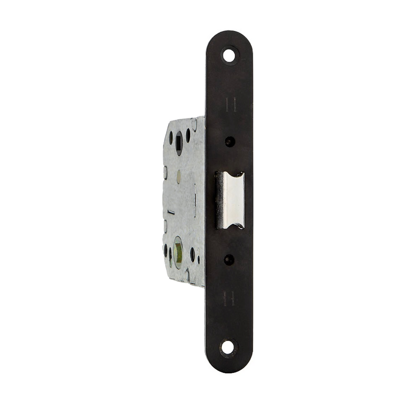 Unified reversible latch entry 47mm black finish round edge 