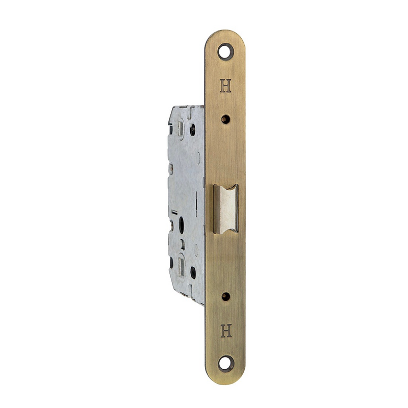 Centered latch condemned to 70mm round edge leather finish 