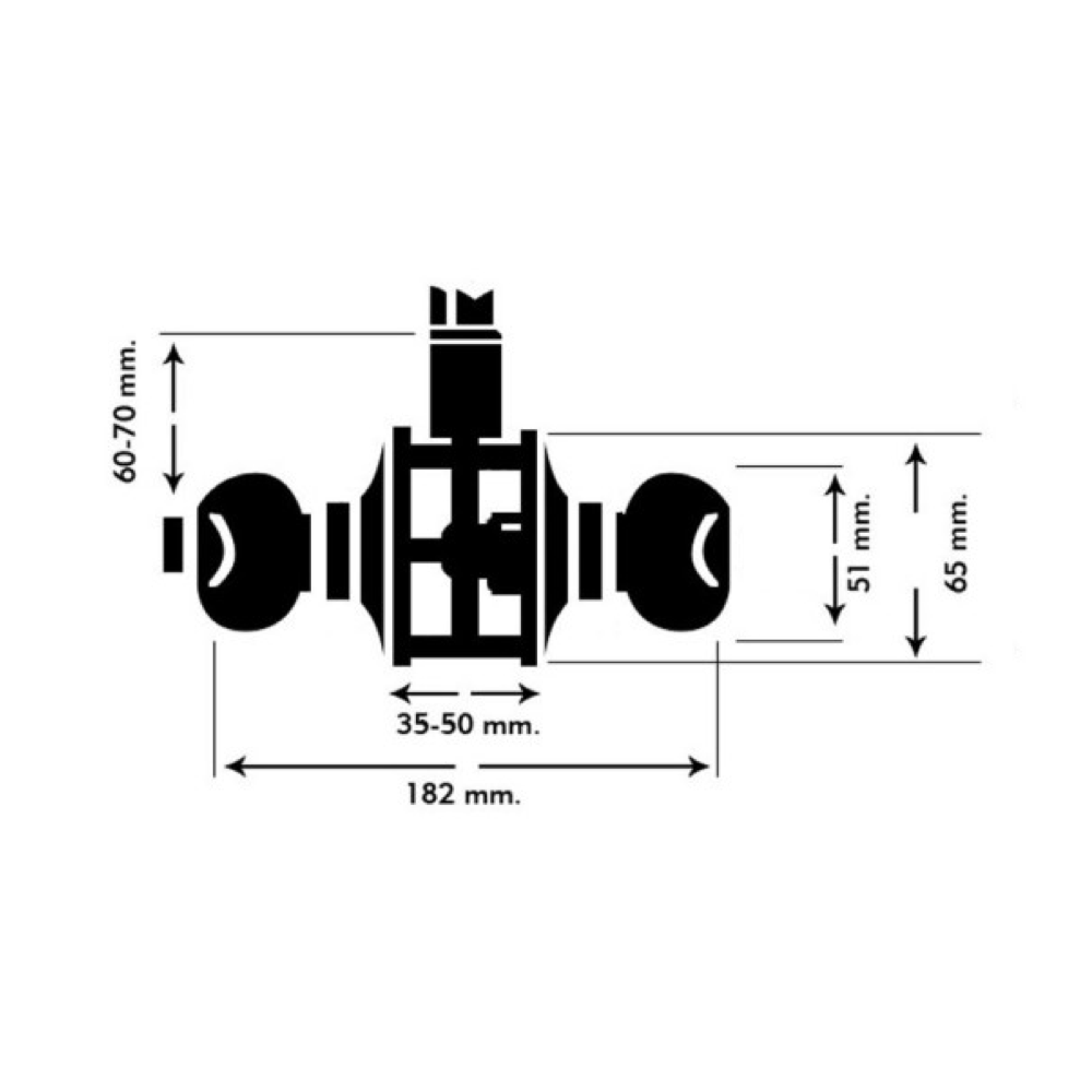 Pomo redondo giratorio de puerta de baño en acero inoxidable modelo 608