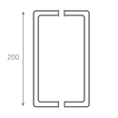 Manillón de acero inoxidable para puerta de Cristal / Madera 200mm modelo ARI120
