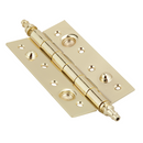 Dobradiça de segurança especial de borda reta com acabamento para porta blindada em acabamento latão 