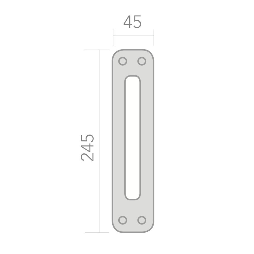 Manillón con placa ovalada en acabado dorado satinado modelo 1104 para puertas
