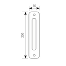 Wave pull handle with oval zamak plate in satin nickel finish model 554 