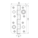 Special round edge steel security hinge with leather finish for armored doors 