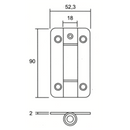 Dobradiça com mola e lâmina redonda em aço inoxidável para cabine sanitária 