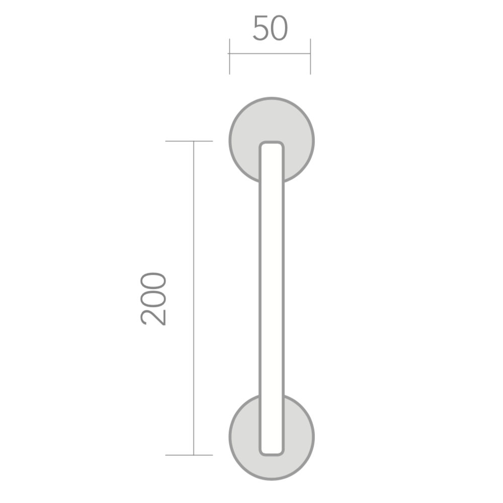 Manillón ola para puerta corredera con roseta cuadrada modelo 130A