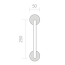 Manillón de zamak Para puerta acabado cromo brillo modelo 934