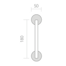 Manillón de zamak acabado bicolor con roseta redonda modelo 634