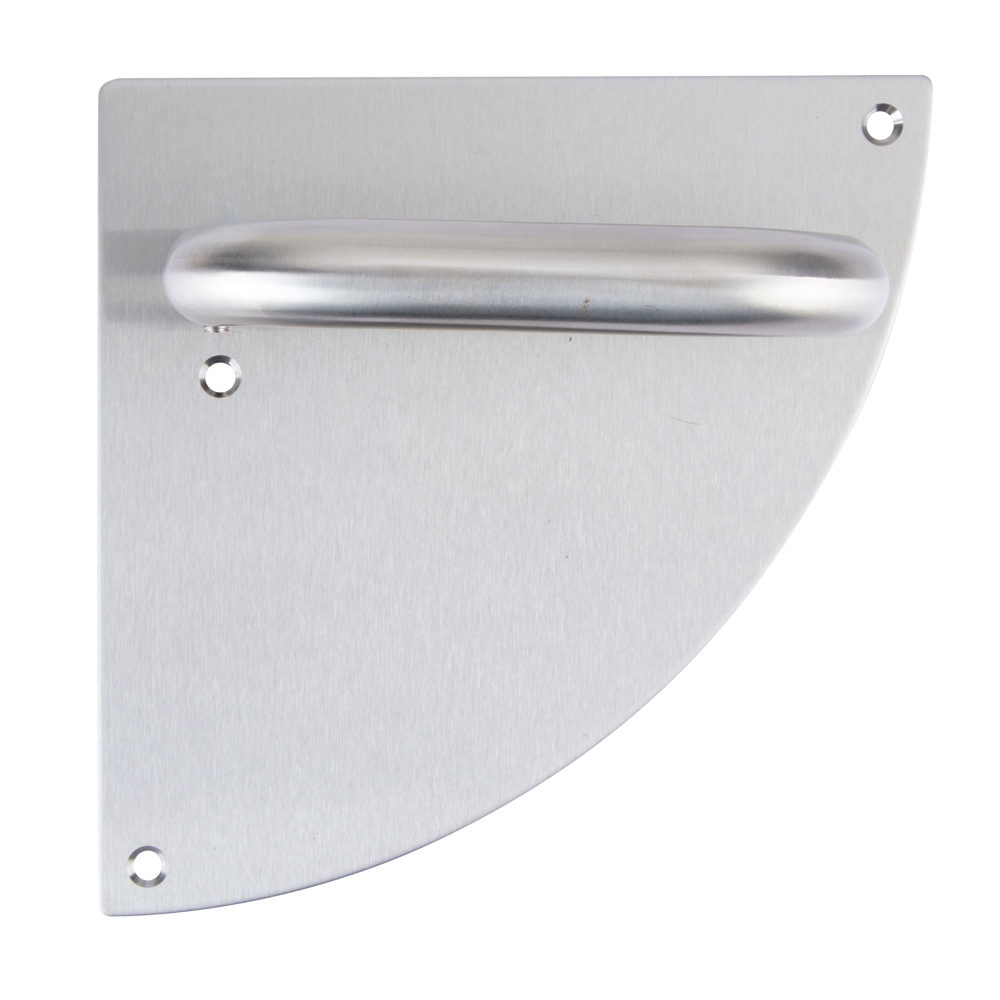 Manilla modelo '4002' de acero inoxidable con Placa Semicircular para puertas