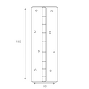 Bisagra con muelle regulable de simple acción en plata con cierre automático