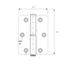 90 high stainless steel round blade hinge hinge without finish 