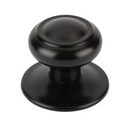 Pomo de forma de seta con aros en acabado negro para puertas de entrada