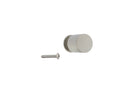 Pomo pequeño de acero inoxidable con forma cilíndrica y cuello para muebles y armarios