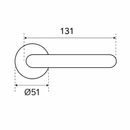 Manilla rústica con roseta redonda de porcelana blanca en acabado cuero