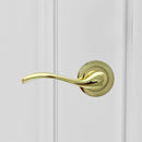 Roseta dorada para puertas lacadas blancas