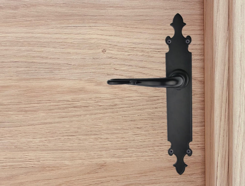 Manilla modelo '300' con placa oval de forja para puertas