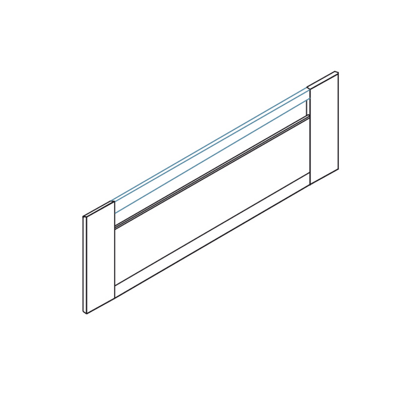 Barra de aluminio blanca de 2 metros recortable para cajón interior