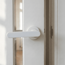 Manilla roseta redonda en Aluminio R-210 blanca