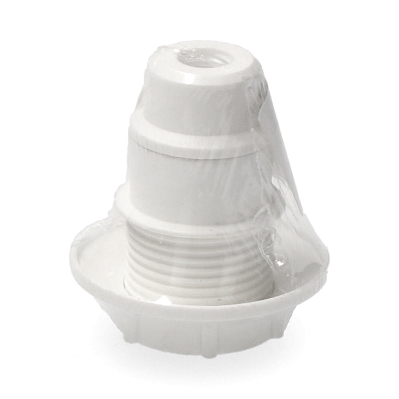 E-14 Semi-Threaded Lamp Holder + White Shrink-Wrapped Washer