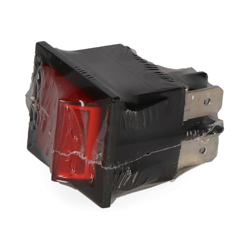 4 Pin Recessed Red Illuminated Switch (Shrink Wrapped)