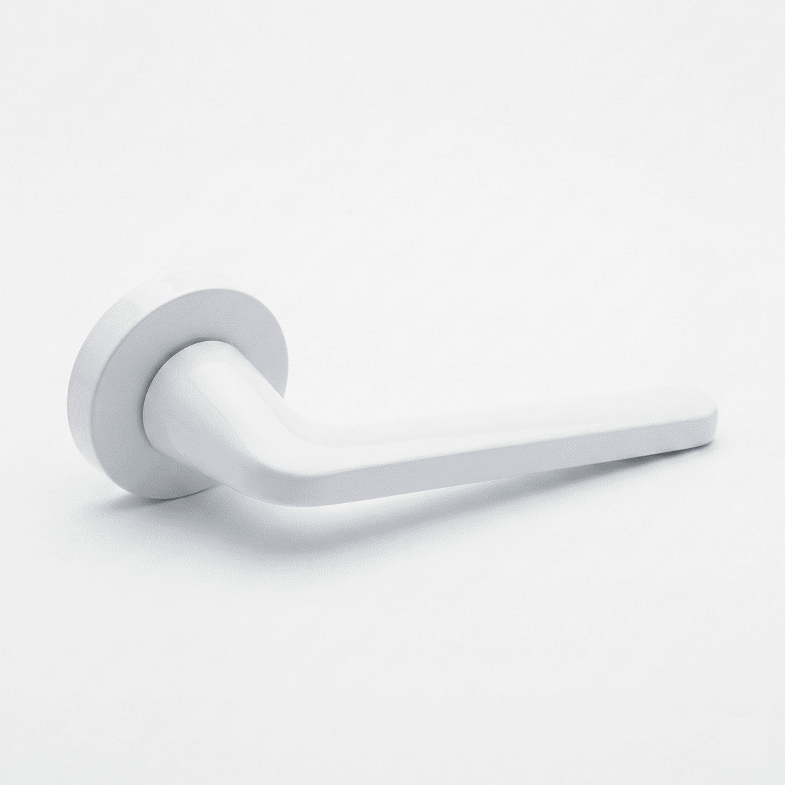Manilla roseta redonda en Aluminio RS-310 blanca