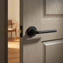 Manilla roseta redonda en Aluminio RS-310 negra