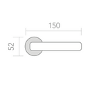 Medidas de manilla con roseta redonda de acero inoxidable