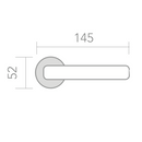 Medidas manilla inoxidable curva modelo 703