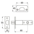 Plano picaporte tubular incluido en el SET 8003