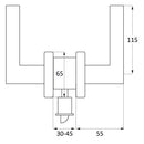 Manilla de zamak de roseta cuadrada con cerradura con llave para puertas 'SET 8003'