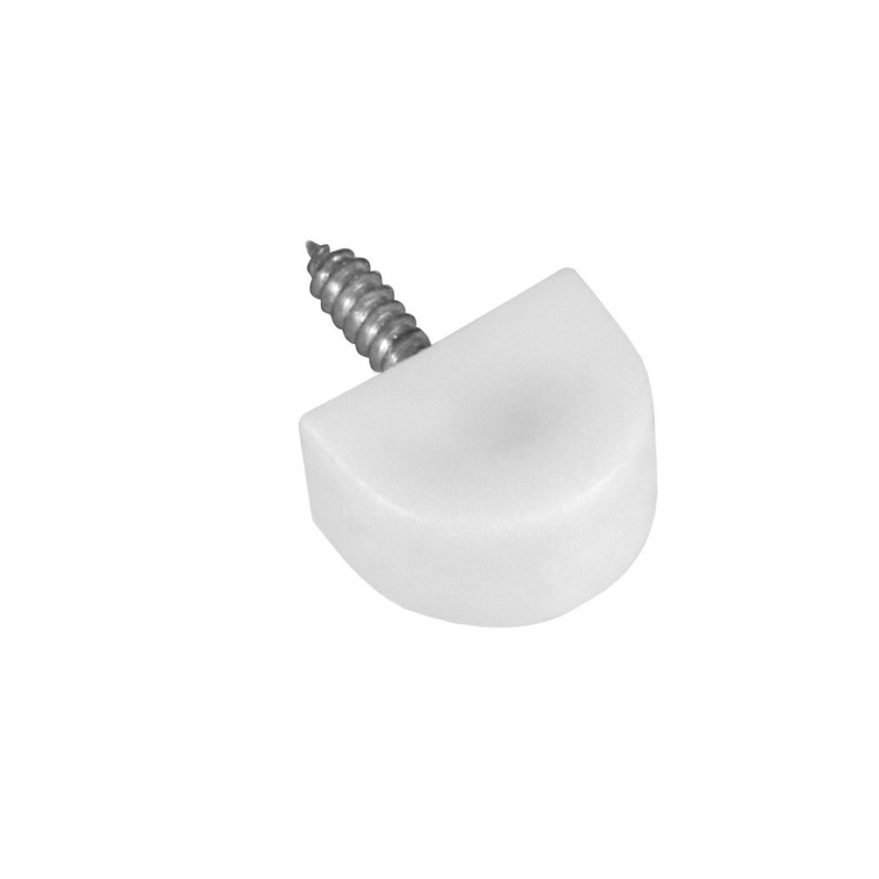 8 soportes de plástico blanco con tirafondo de Ø14X22mm ideal para baldas de armarios