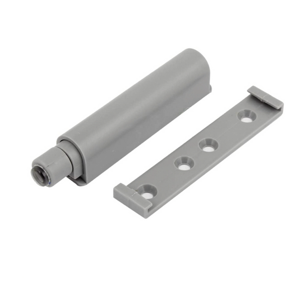 Pulsador Push gris con la punta de plástico de 86mm ideal para apertura armarios