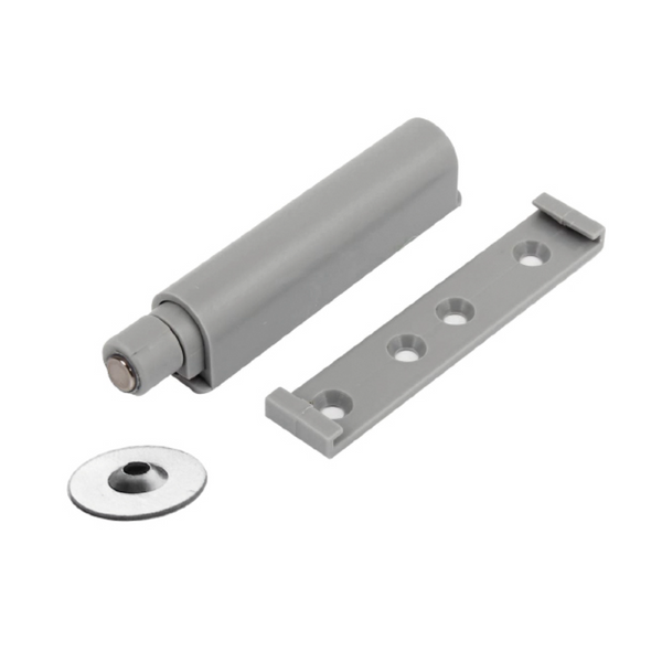 Pulsador Push gris con la punta imantada de 57,5mm ideal para apertura armarios