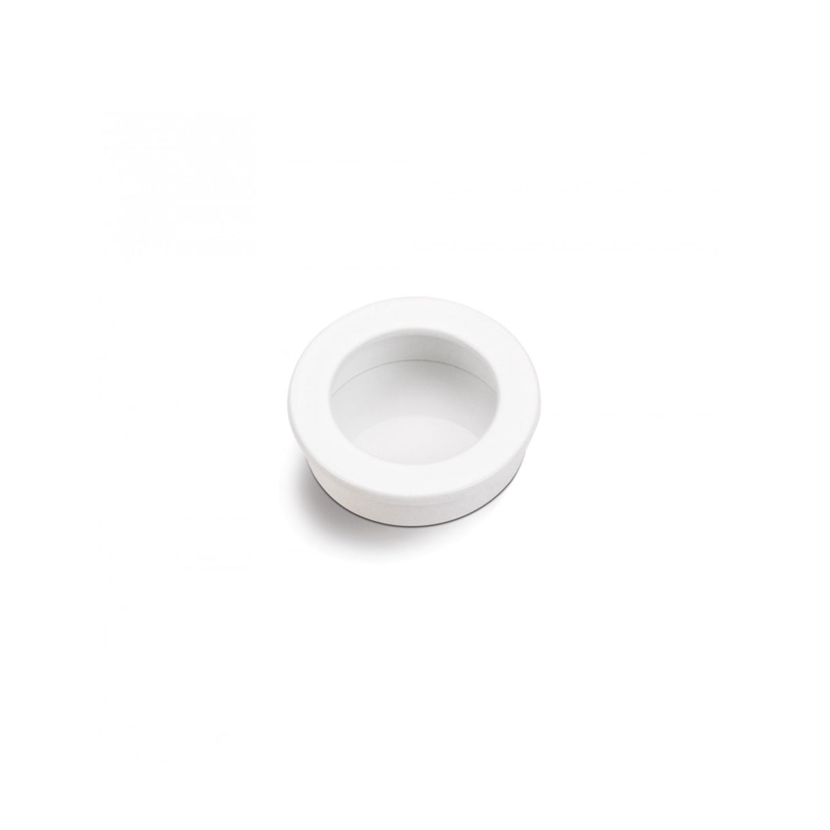 Tirador blanco redondo 3512 de Ø30mm para embutir en muebles y armarios