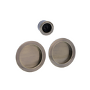 Tirador Uñero Redondo acabado cuero para puerta corredera