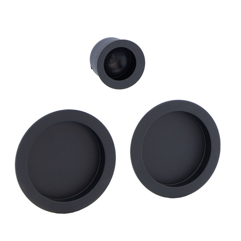 Tirador Uñero Redondo acabado negro para puerta corredera