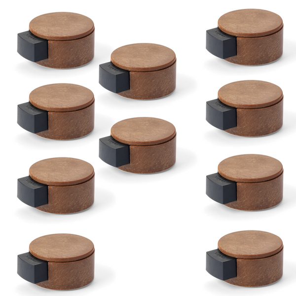 10 self-adhesive plastic wood finish stoppers with shock-absorbing mechanism