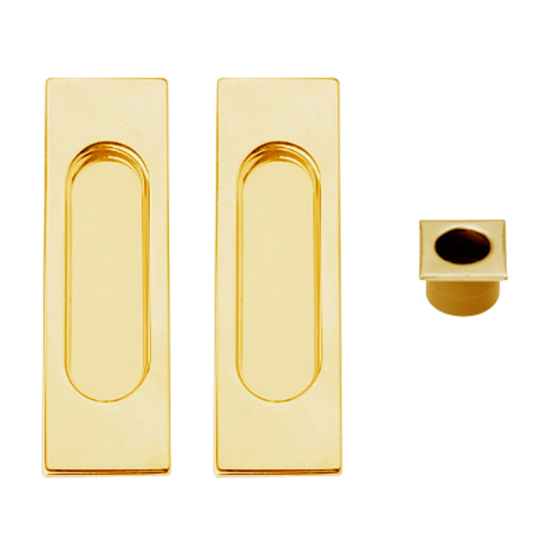 Juego de uñeros rectangulares más dedal mod 75420 en dorado brillo para puertas correderas