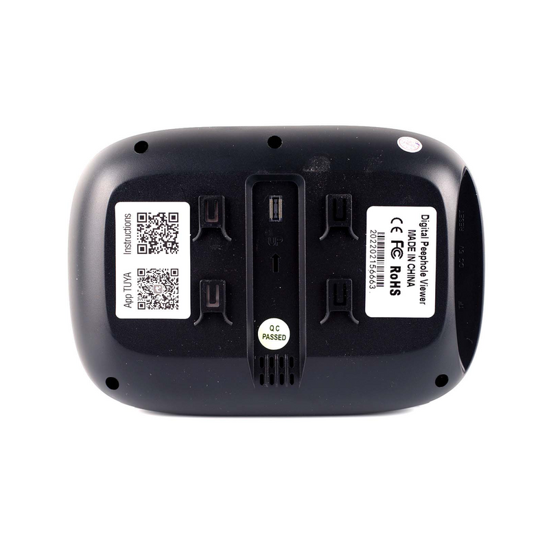 Mirilla negra AYR 762 de WIFI con pantalla de 4,3" y sensor ajustable