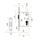 Cerradura magnética de embutir con Cilindro para puertas (HD)