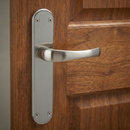 Manilla modelo '250' placa ovalada acabado en níquel satinado para puertas