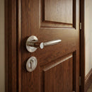 Manilla modelo '630' de ZAMAK con Roseta Redonda y asa gorda bicolor para puertas