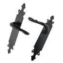 Manilla modelo '300' con placa oval de forja para puertas