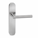 Manilla de acero inoxidable con placa ovalada y tornillos ocultos para puertas modelo '503'