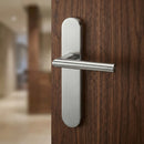 Manilla de acero inoxidable con placa ovalada y tornillos ocultos para puertas modelo '503'