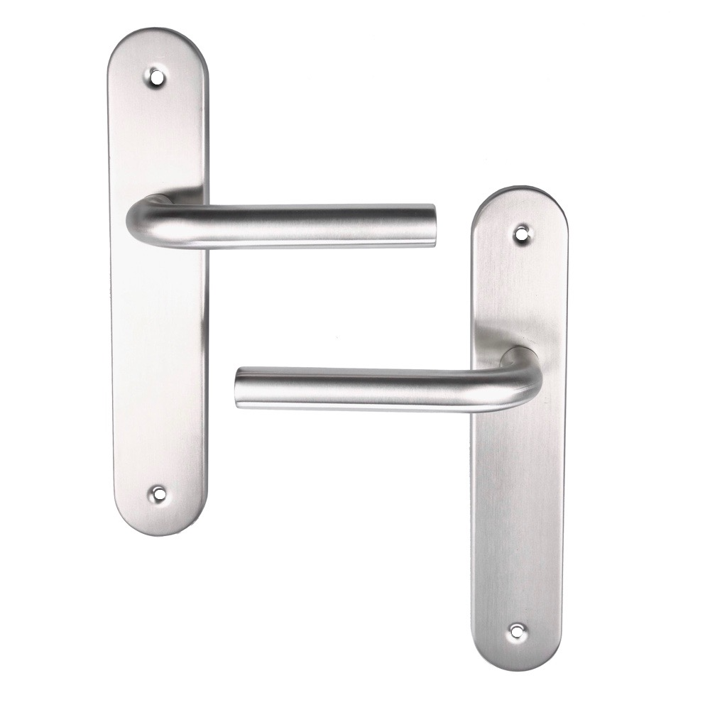 Manilla modelo '403' con placa oval de acero inoxidable para puertas