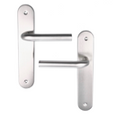 Manilla modelo '403' con placa oval de acero inoxidable para puertas