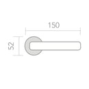 Manilla curva Lyr con roseta redonda de acero Inoxidable para puertas (HD)