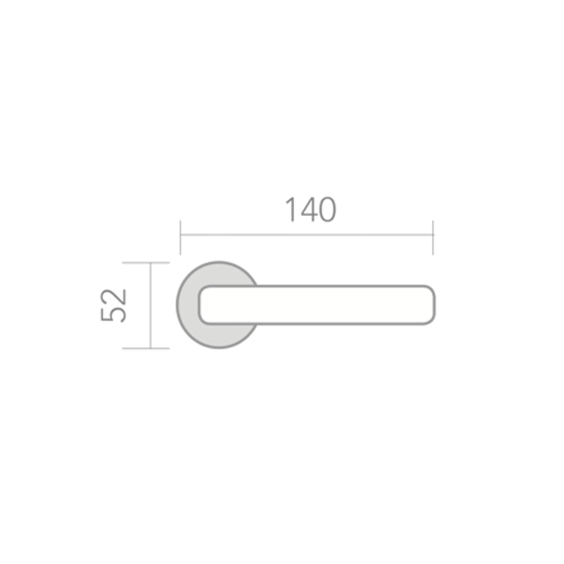 Manilla Dana con roseta redonda de aluminio para puertas (HD)