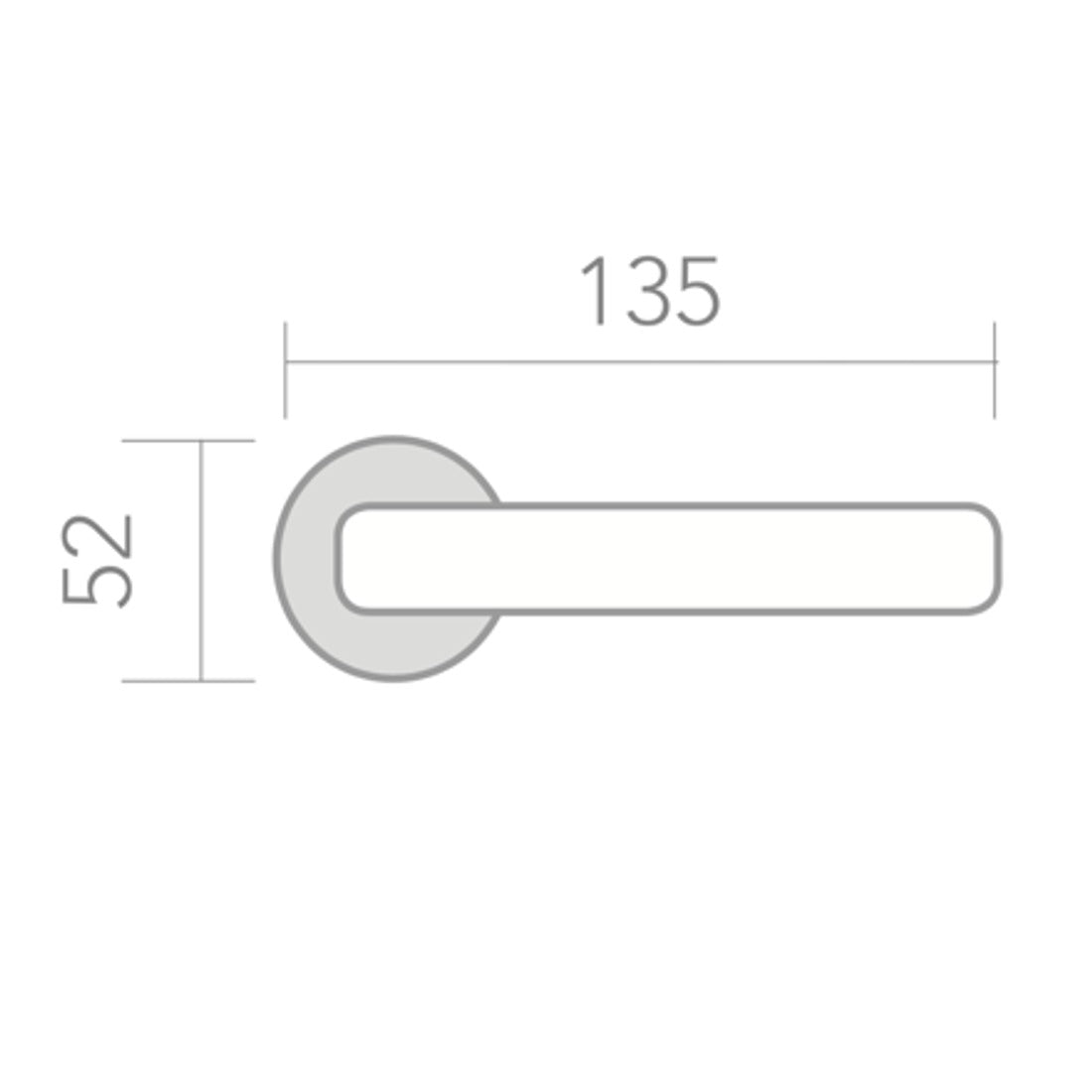 Manilla modelo '136A' dorada de aluminio con roseta redonda para puertas de madera (HD)